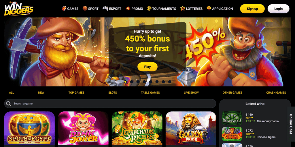 Win Diggers Gambling Establishment System